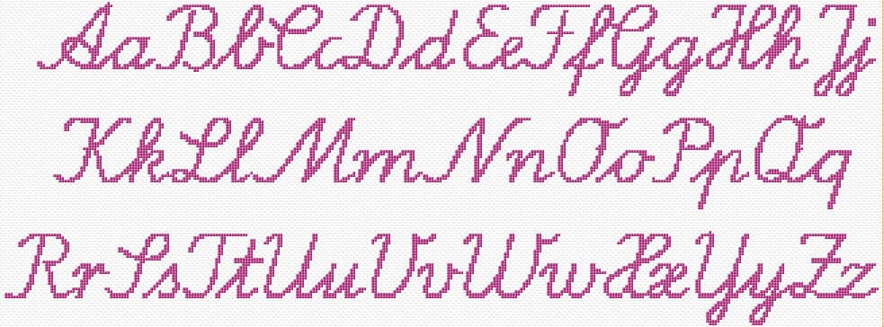Alphabet 11 free cross-stitch pattern