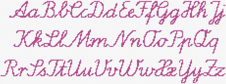 Alphabet 12 free cross-stitch pattern