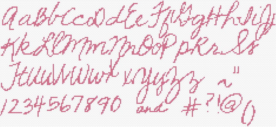 Alphabet 16 free cross-stitch pattern