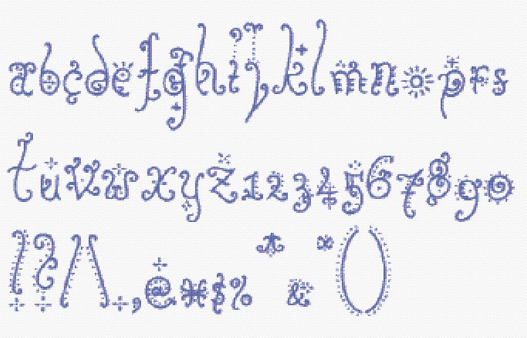 Alphabet 18 free cross-stitch pattern