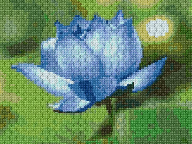 Blue Lotus free cross-stitch pattern