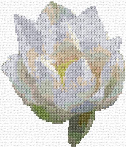 White Lotus free cross-stitch pattern