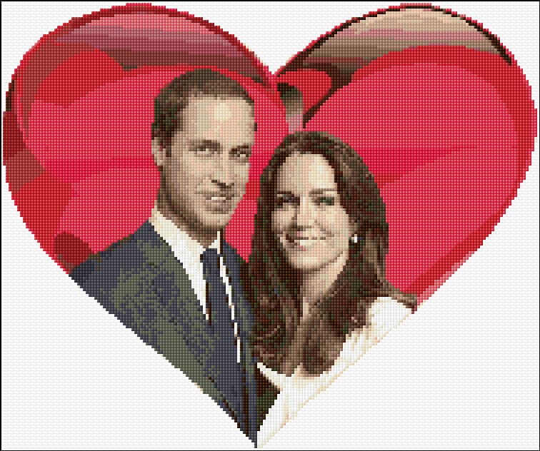 Royal Wedding free cross-stitch pattern