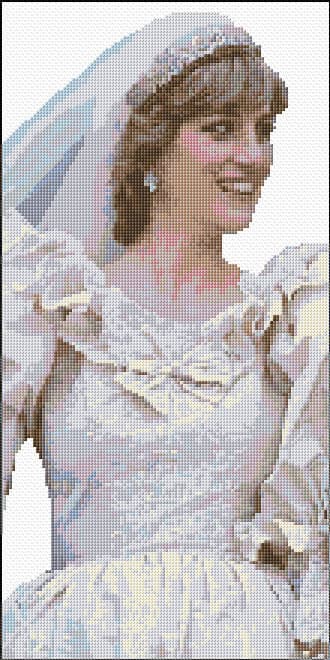 Princess Di free cross-stitch pattern