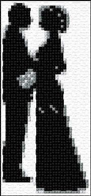 Bride and Groom free cross-stitch pattern