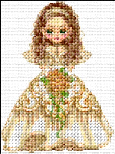 Bride free cross-stitch pattern
