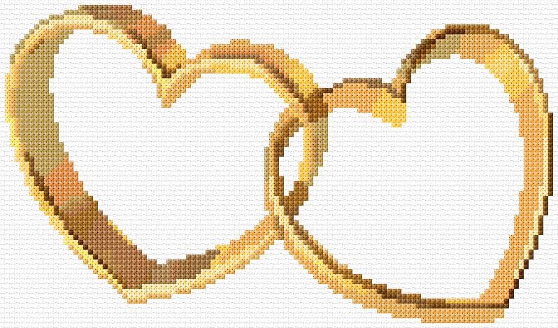 Wedding Rings free cross-stitch pattern