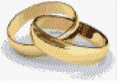 Wedding Rings 2 free cross-stitch pattern