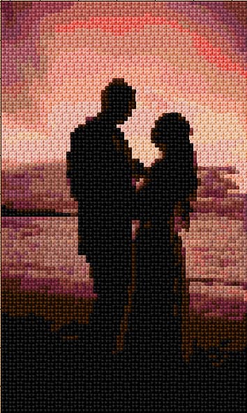 Wedding Sunset free cross-stitch pattern