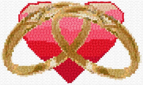 Wedding Rings free cross-stitch pattern