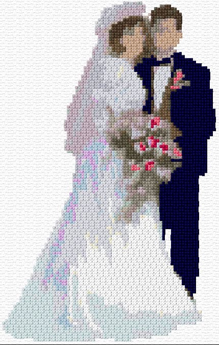 Wedding free cross-stitch pattern