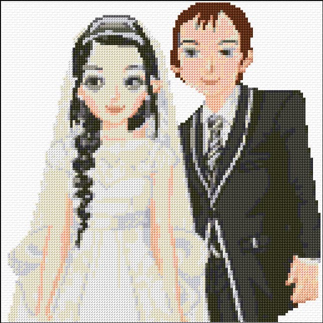 Wedding free cross-stitch pattern