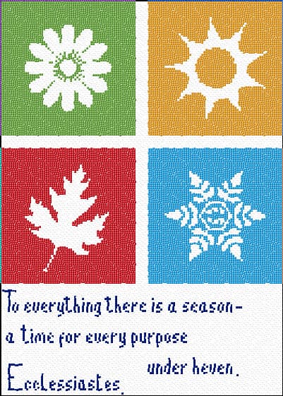 To everything there is a season free cross-stitch pattern