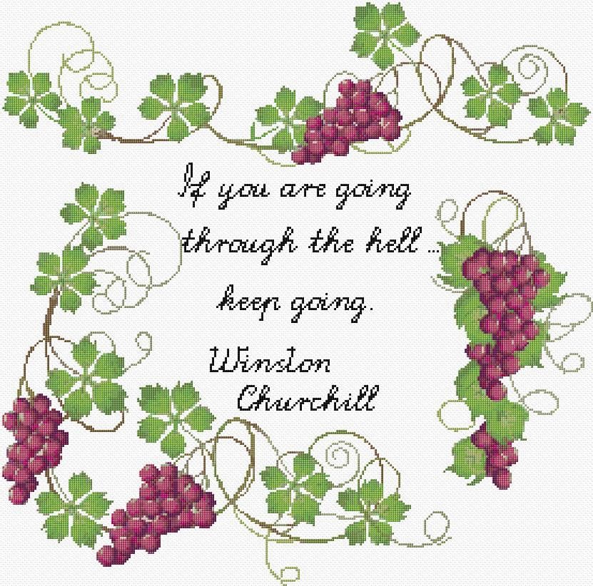 Keep Going free cross-stitch pattern