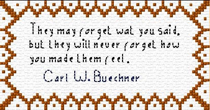 Carl W. Buechner Quote free cross-stitch pattern