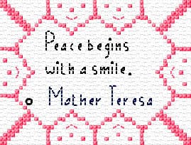 Mother Teresa Quote free cross-stitch pattern