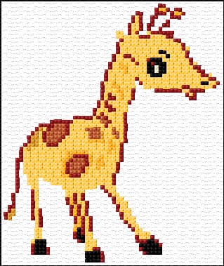 Graffe free cross-stitch pattern
