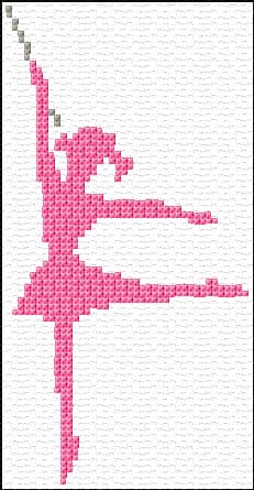 Girl with a Baton free cross-stitch pattern