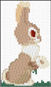 Cute Hare free cross-stitch pattern