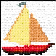 Sail Boat free cross-stitch pattern