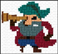 Pirata free cross-stitch pattern