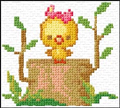 Chick free cross-stitch pattern