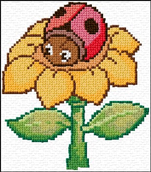 Ladybug free cross-stitch pattern