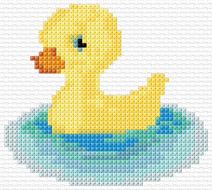 Duckling free cross-stitch pattern