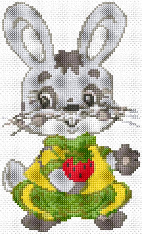 Bunny free cross-stitch pattern