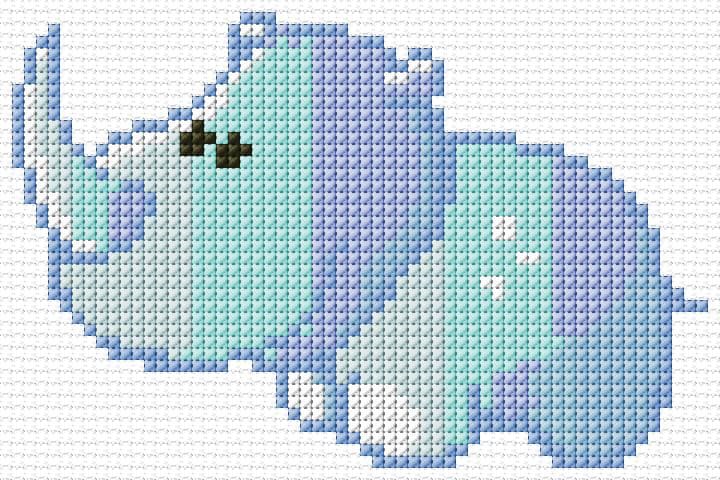 Rhino free cross-stitch pattern
