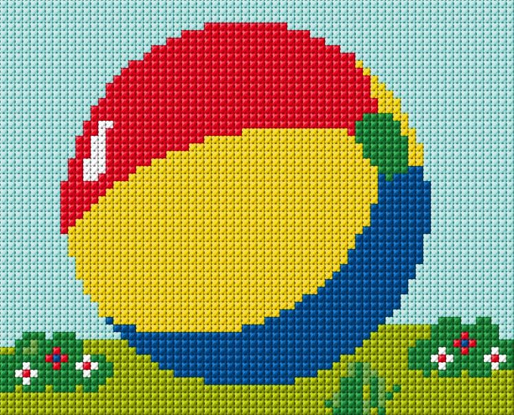 Ball free cross-stitch pattern