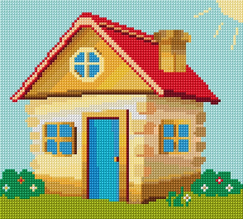 House free cross-stitch pattern
