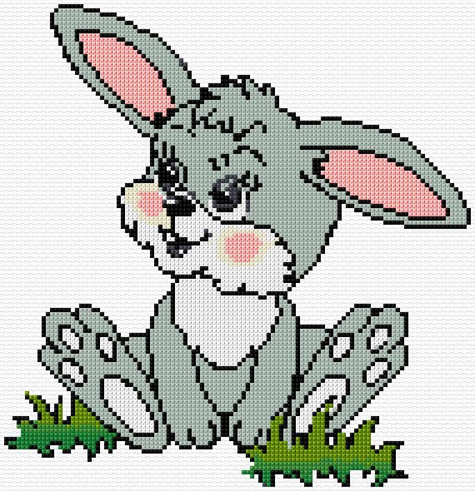 Bunny free cross-stitch pattern