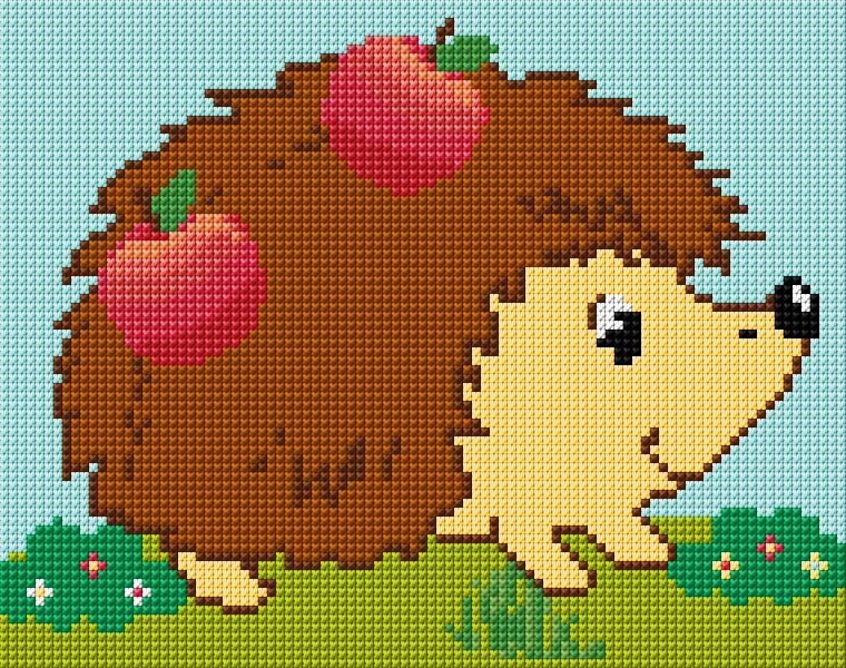 Hedgehog free cross-stitch pattern