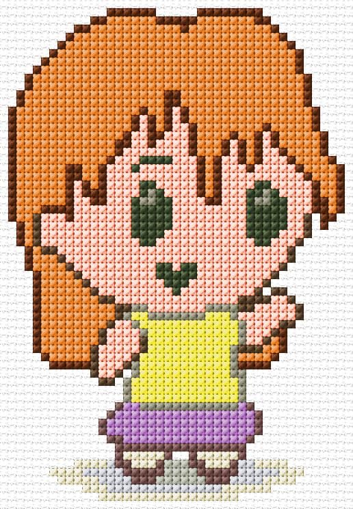 Girl free cross-stitch pattern