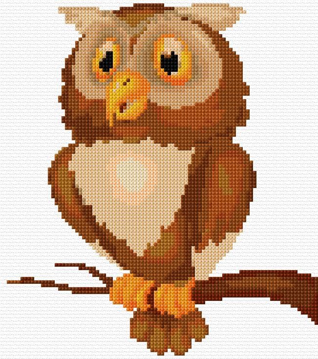 Owl free cross-stitch pattern