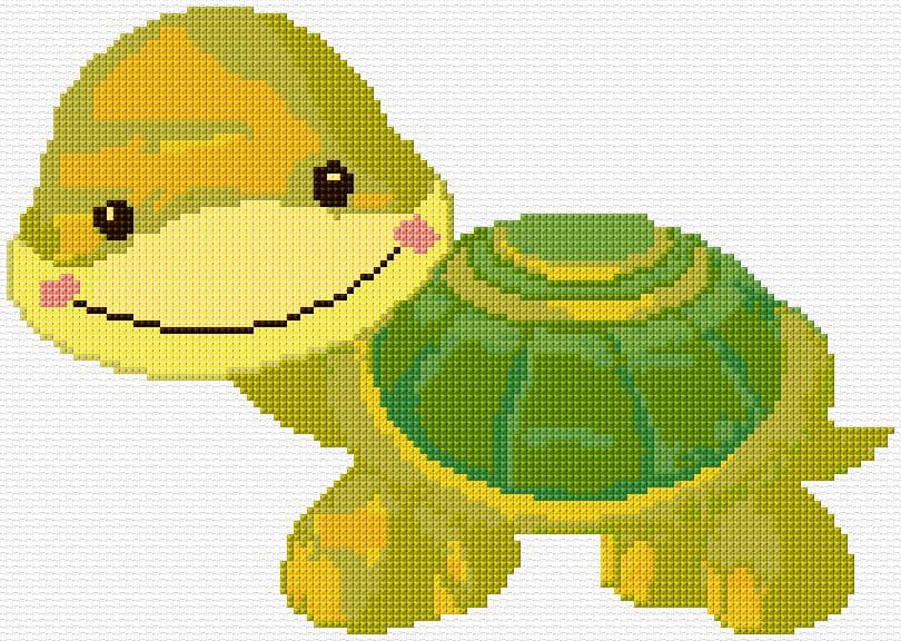 Tortoise free cross-stitch pattern