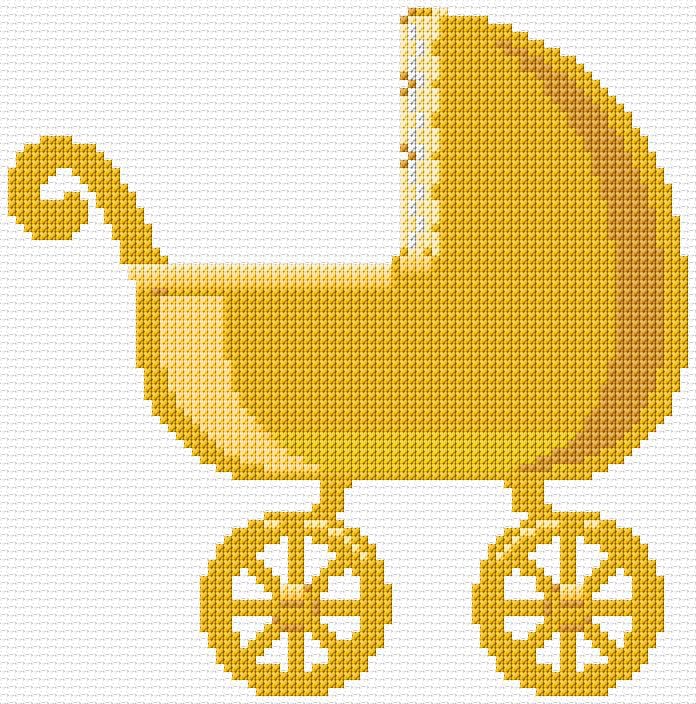 Stroller free cross-stitch pattern