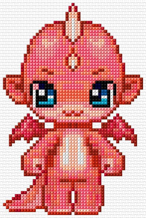 Dragon free cross-stitch pattern