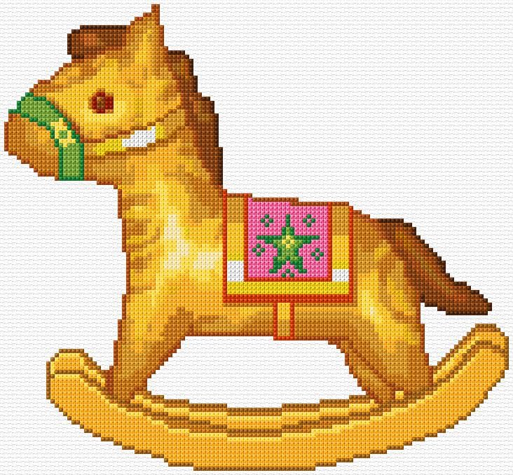 Toy Horse free cross-stitch pattern