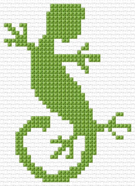 Lizard free cross-stitch pattern
