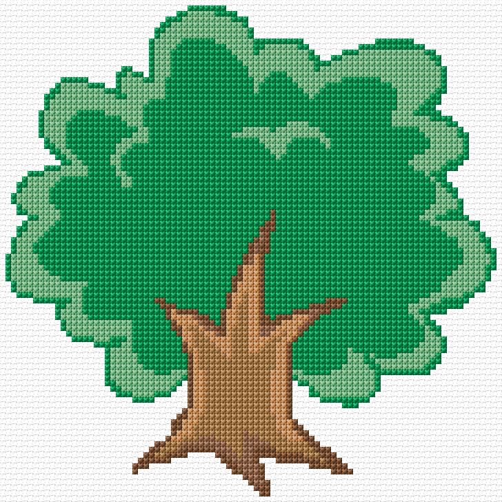 Tree free cross-stitch pattern