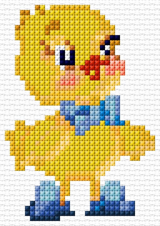 Chick free cross-stitch pattern