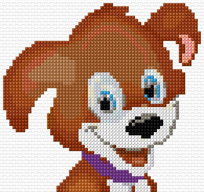 Dog free cross-stitch pattern