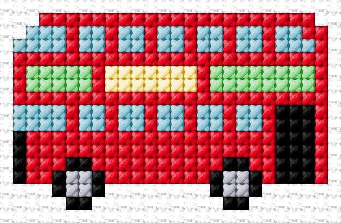Bus free cross-stitch pattern