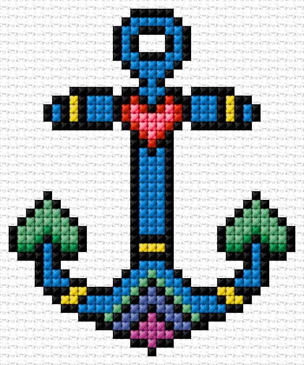 Anchor free cross-stitch pattern