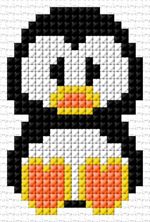Pinguin free cross-stitch pattern