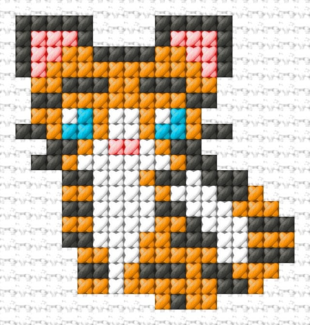 Tiger free cross-stitch pattern