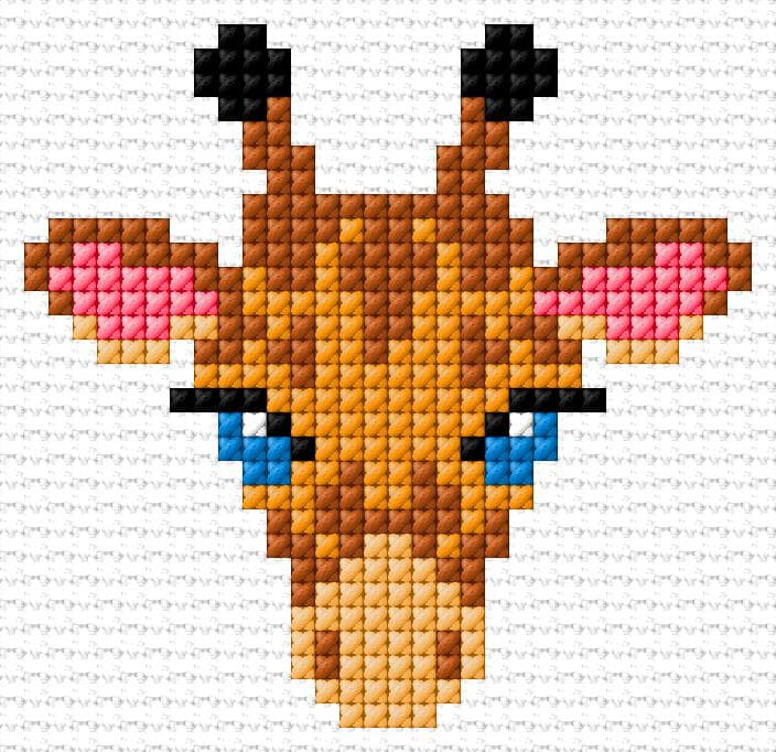 Giraffe free cross-stitch pattern