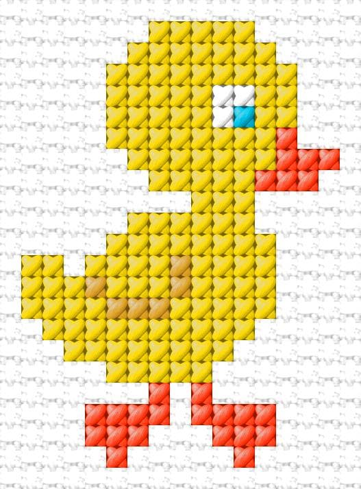 Chick free cross-stitch pattern